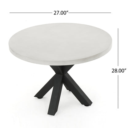 Set da pranzo da esterno Delmar da 5 pezzi con tavolo in cemento leggero di Christopher Knight Home