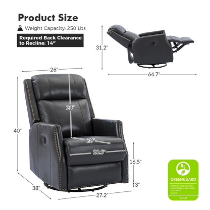 Set di 2 sedie girevoli per bambini Demeter in vera pelle moderna con finiture in borchie di HULALA HOME