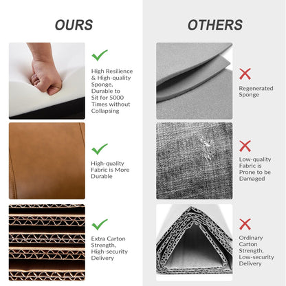 Set di 2 sedie girevoli per bambini Demeter in vera pelle moderna con finiture in borchie di HULALA HOME