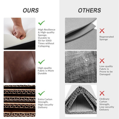 Set di 2 sedie girevoli per bambini Demeter in vera pelle moderna con finiture in borchie di HULALA HOME