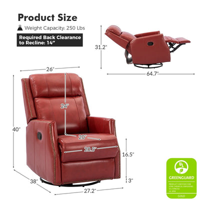 Set di 2 sedie girevoli per bambini Demeter in vera pelle moderna con finiture in borchie di HULALA HOME