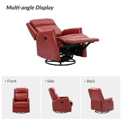 Set di 2 sedie girevoli per bambini Demeter in vera pelle moderna con finiture in borchie di HULALA HOME