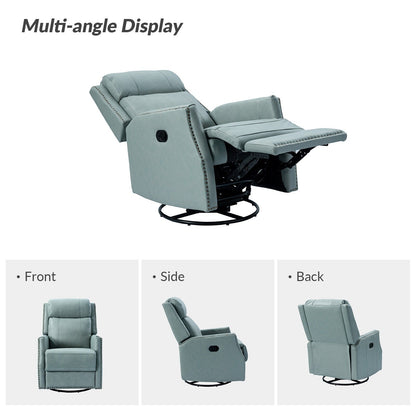 Set di 2 sedie girevoli per bambini Demeter in vera pelle moderna con finiture in borchie di HULALA HOME