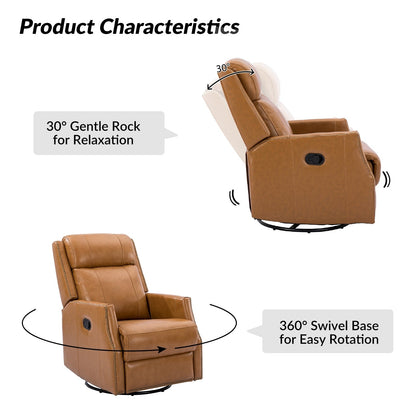 Set di 2 sedie girevoli per bambini Demeter in vera pelle moderna con finiture in borchie di HULALA HOME