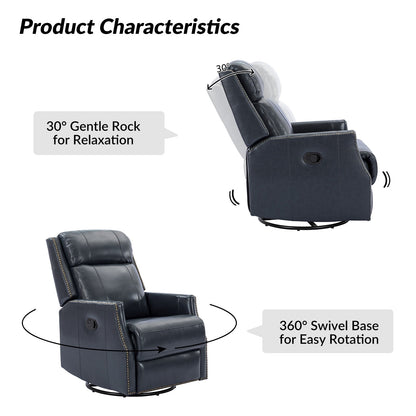 Set di 2 sedie girevoli per bambini Demeter in vera pelle moderna con finiture in borchie di HULALA HOME