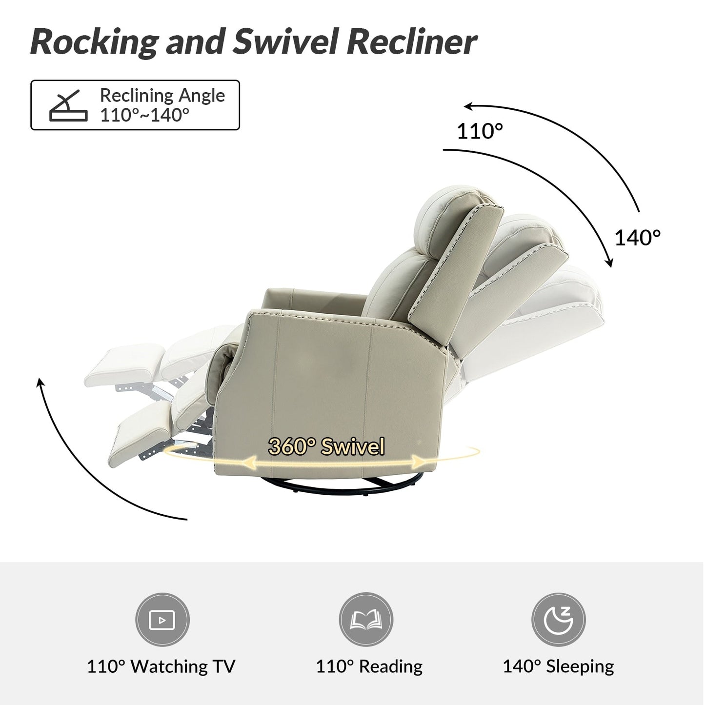 Set di 2 sedie girevoli per bambini Demeter in vera pelle moderna con finiture in borchie di HULALA HOME