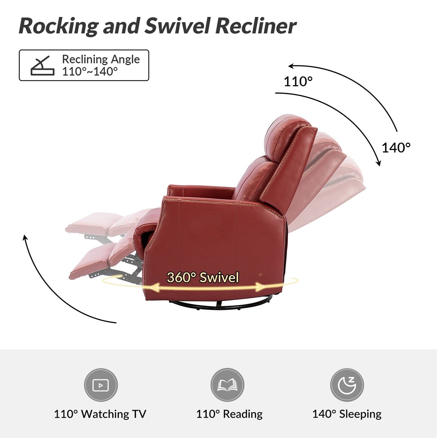 Set di 2 sedie girevoli per bambini Demeter in vera pelle moderna con finiture in borchie di HULALA HOME