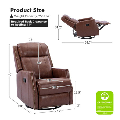 Set di 2 sedie girevoli per bambini Demeter in vera pelle moderna con finiture in borchie di HULALA HOME