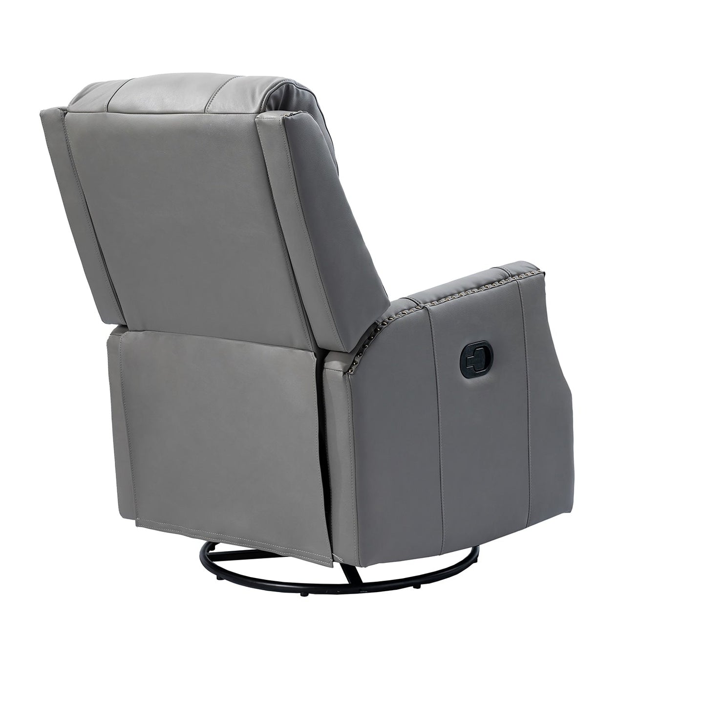 Set di 2 sedie girevoli per bambini Demeter in vera pelle moderna con finiture in borchie di HULALA HOME