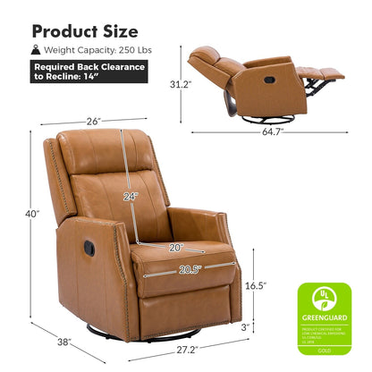 Set di 2 sedie girevoli per bambini Demeter in vera pelle moderna con finiture in borchie di HULALA HOME