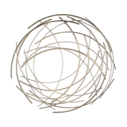 Denine Metal Gold Grande Arte Astratta Rotonda da Parete