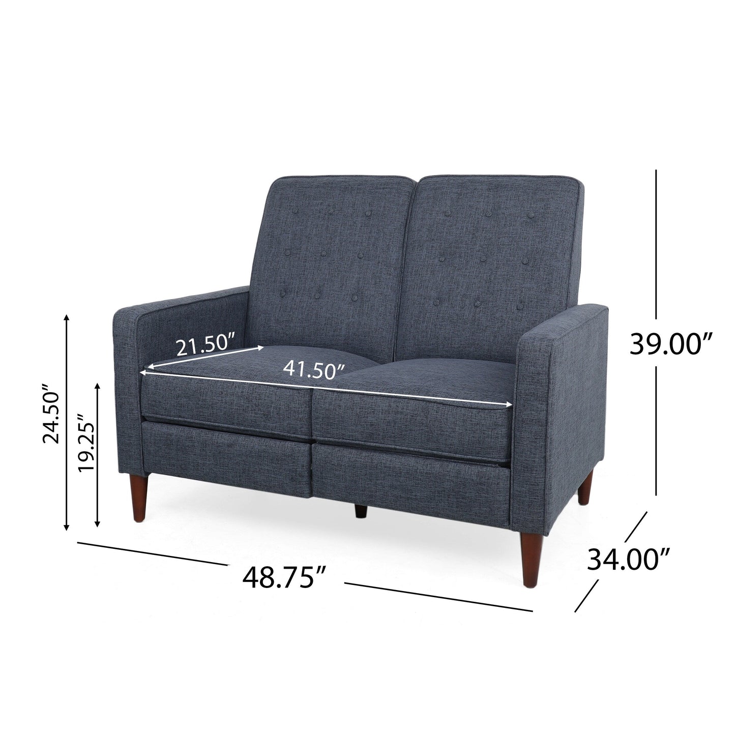 Poltrona reclinabile imbottita Denison con schienale reclinabile di Christopher Knight Home