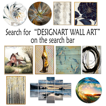 Designart, decorazione da parete blu con onde costiere bianche e blu, minimalismo costiero, tela incorniciata per soggiorno costiero