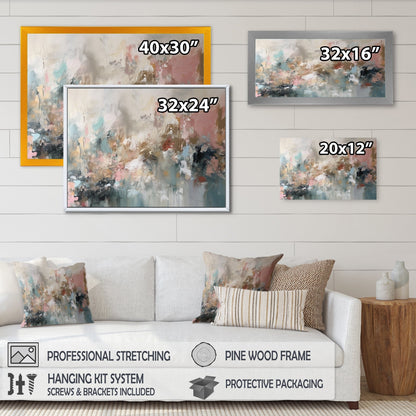 Designart Brushstroke Abstract Painting I Arte murale astratta con cornice per soggiorno
