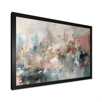 Designart Brushstroke Abstract Painting I Arte murale astratta con cornice per soggiorno