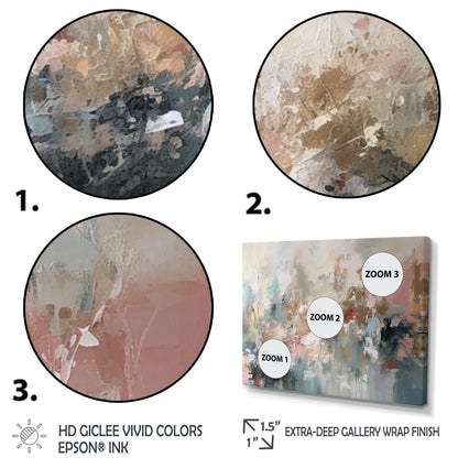 Designart Brushstroke Abstract Painting I Arte murale astratta con cornice per soggiorno