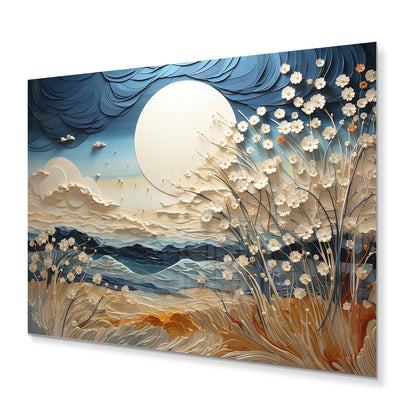Designart Clouds Prairies Collages VI Modern Metal Wall Art