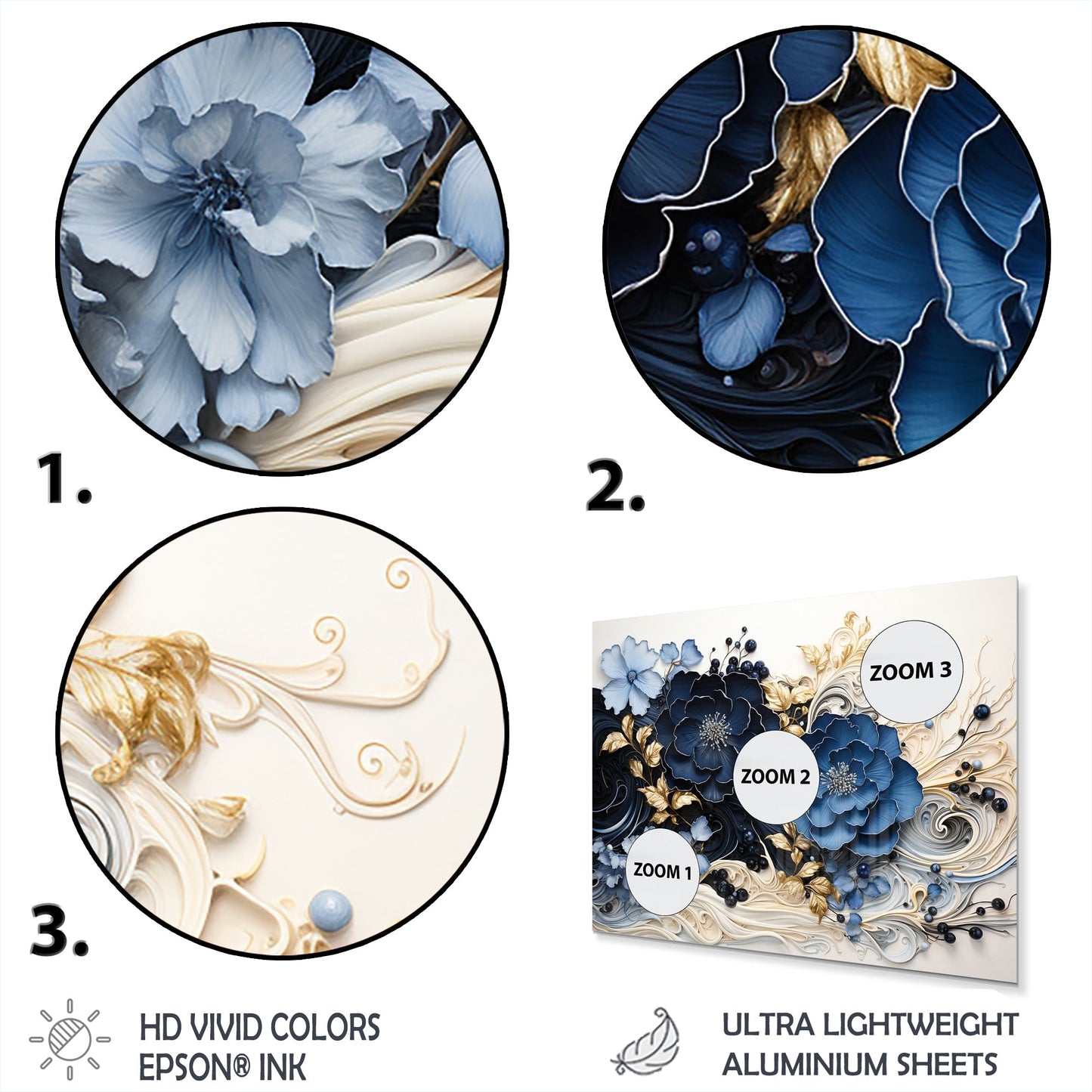 Designart Liquid Ink Spiralscape I Arte murale in metallo con spirali astratte per soggiorno