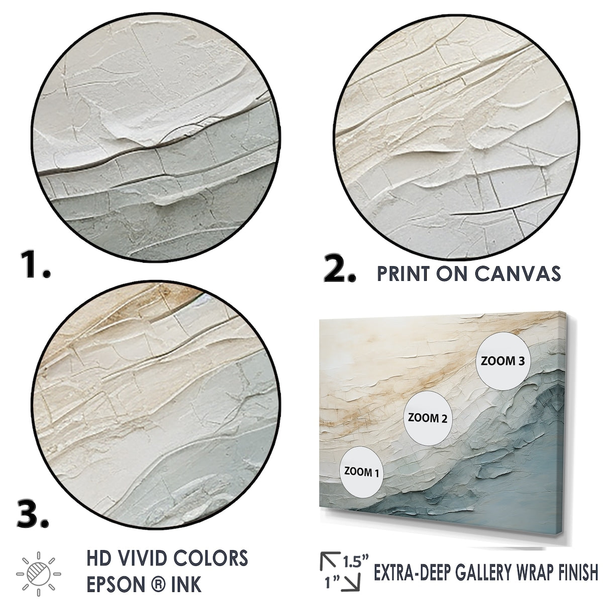 Designart Minimalismo Beige e Grigio Onda Orizzonte I Decorazione da Parete con Cornice Minimalismo Costiero