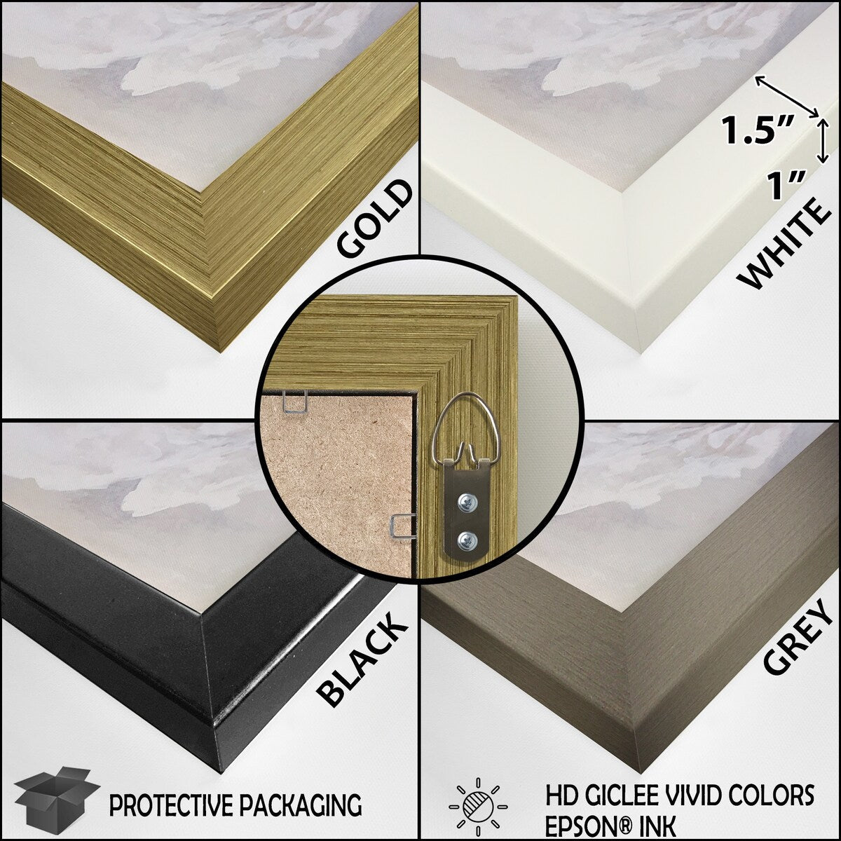 Designart Minimalismo Beige e Grigio Onda Orizzonte I Decorazione da Parete con Cornice Minimalismo Costiero