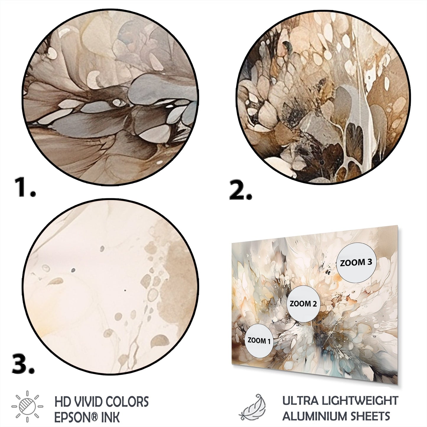 Designart Bianco e Grigio Profondità Geometriche I Moderna Arte Geometrica da Parete in Metallo