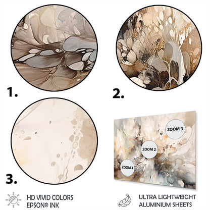 Designart Bianco e Grigio Profondità Geometriche I Moderna Arte Geometrica da Parete in Metallo