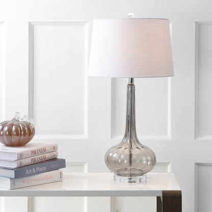 Lampada da tavolo a LED a forma di goccia in vetro Diamante 28.5, rosa (set da 2) di JONATHAN Y