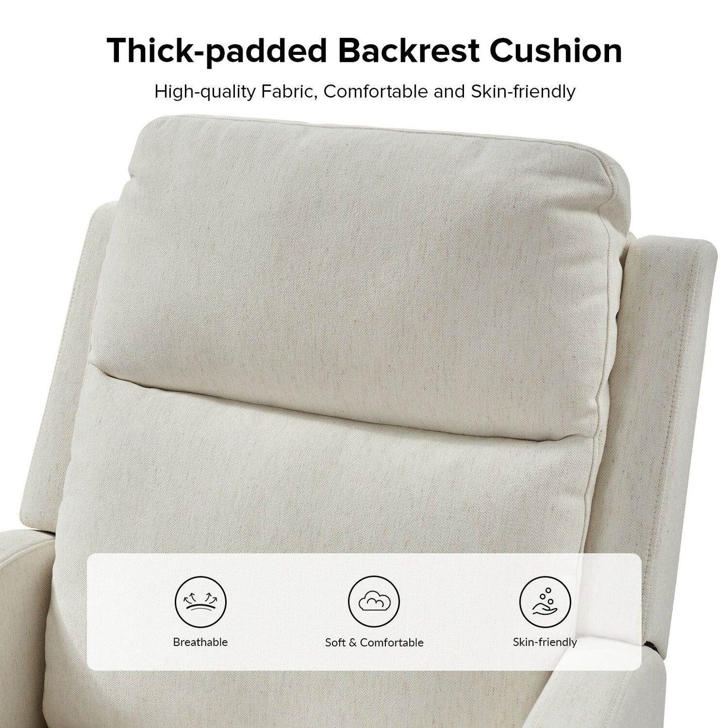 Poltrona reclinabile girevole a 360 gradi Diana Modern in poliestere di HULALA HOME