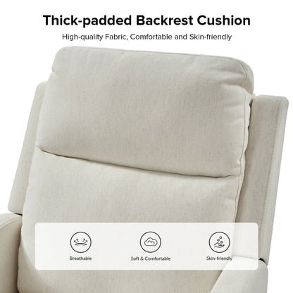 Poltrona reclinabile girevole a 360 gradi Diana Modern in poliestere di HULALA HOME