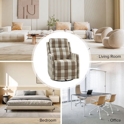 Poltrona reclinabile girevole a 360 gradi Diana Modern in poliestere di HULALA HOME