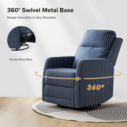 Poltrona reclinabile girevole a 360 gradi Diana Modern in poliestere di HULALA HOME