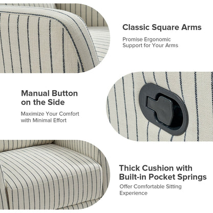 Poltrona reclinabile girevole a 360 gradi Diana Modern in poliestere di HULALA HOME