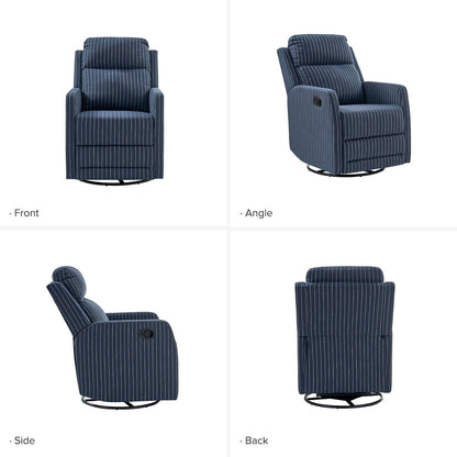 Poltrona reclinabile girevole a 360 gradi Diana Modern in poliestere di HULALA HOME