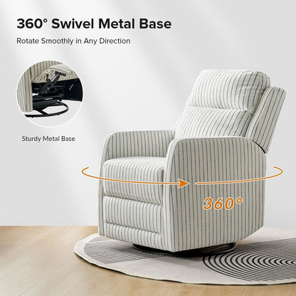 Poltrona reclinabile girevole a 360 gradi Diana Modern in poliestere di HULALA HOME