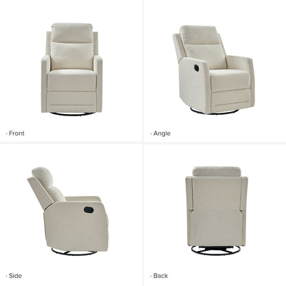 Poltrona reclinabile girevole a 360 gradi Diana Modern in poliestere di HULALA HOME