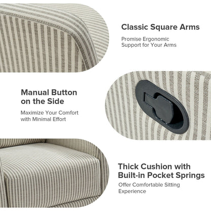 Poltrona reclinabile girevole a 360 gradi Diana Modern in poliestere di HULALA HOME