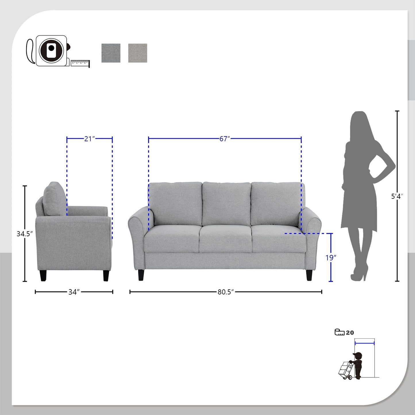 Divano da soggiorno Diboll