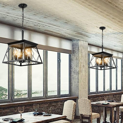 Lampadari da fattoria dimmerabili a 4 luci per sala da pranzo senza lampadina