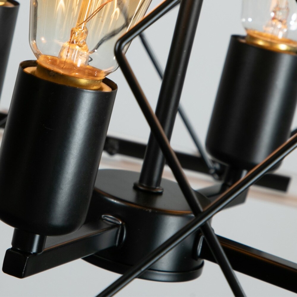 Lampadari da fattoria dimmerabili a 4 luci per sala da pranzo senza lampadina