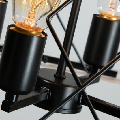 Lampadari da fattoria dimmerabili a 4 luci per sala da pranzo senza lampadina