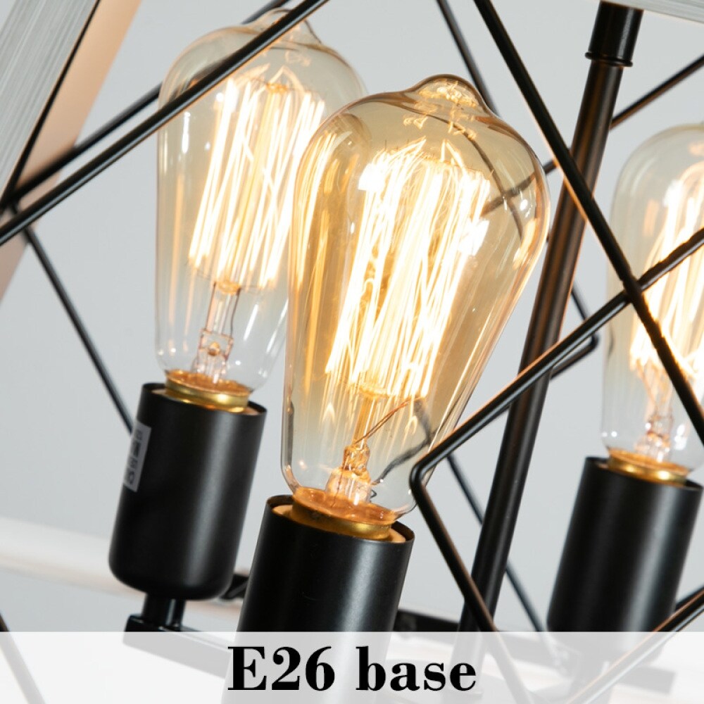 Lampadari da fattoria dimmerabili a 4 luci per sala da pranzo senza lampadina