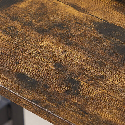 Set tavolo da pranzo, set tavolo da bar in legno, tavolo da cucina con 2 panche - 3 pezzi