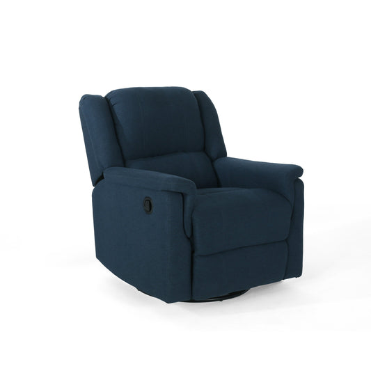Poltrona reclinabile girevole Doi Manual Glider, tessuto blu navy