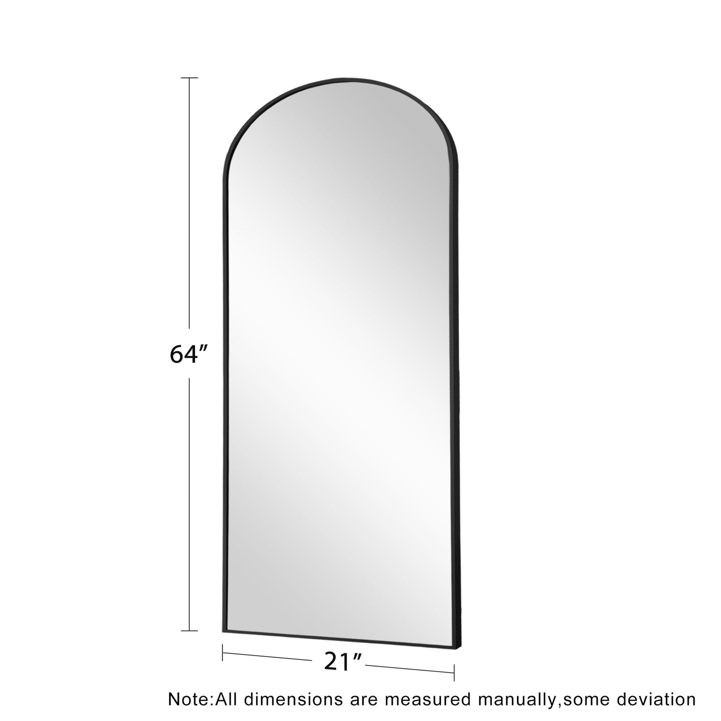 Specchio da terra e da parete a figura intera ad arco Dovelina