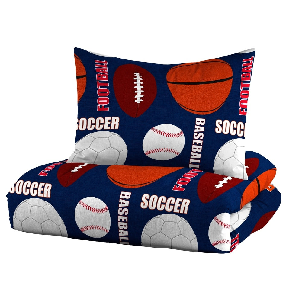 Dream Factory All Sports - Set letto 7 pezzi in una borsa con set di lenzuola