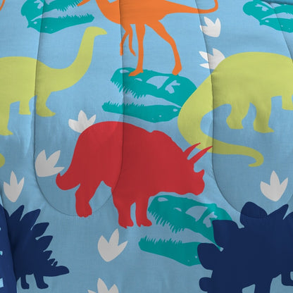 Letto singolo Dream Factory Dinosaur Prints, 5 pezzi, in un sacco con set di lenzuola
