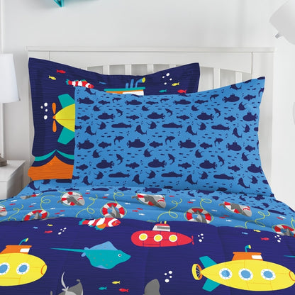 Dream Factory Submarine - Letto in microfibra in borsa con set di lenzuola