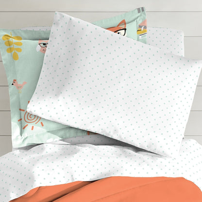 Dream Factory Woodland Friends - Letto singolo in borsa con set di lenzuola
