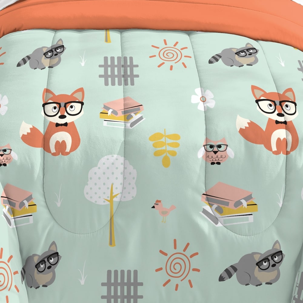 Dream Factory Woodland Friends - Letto singolo in borsa con set di lenzuola