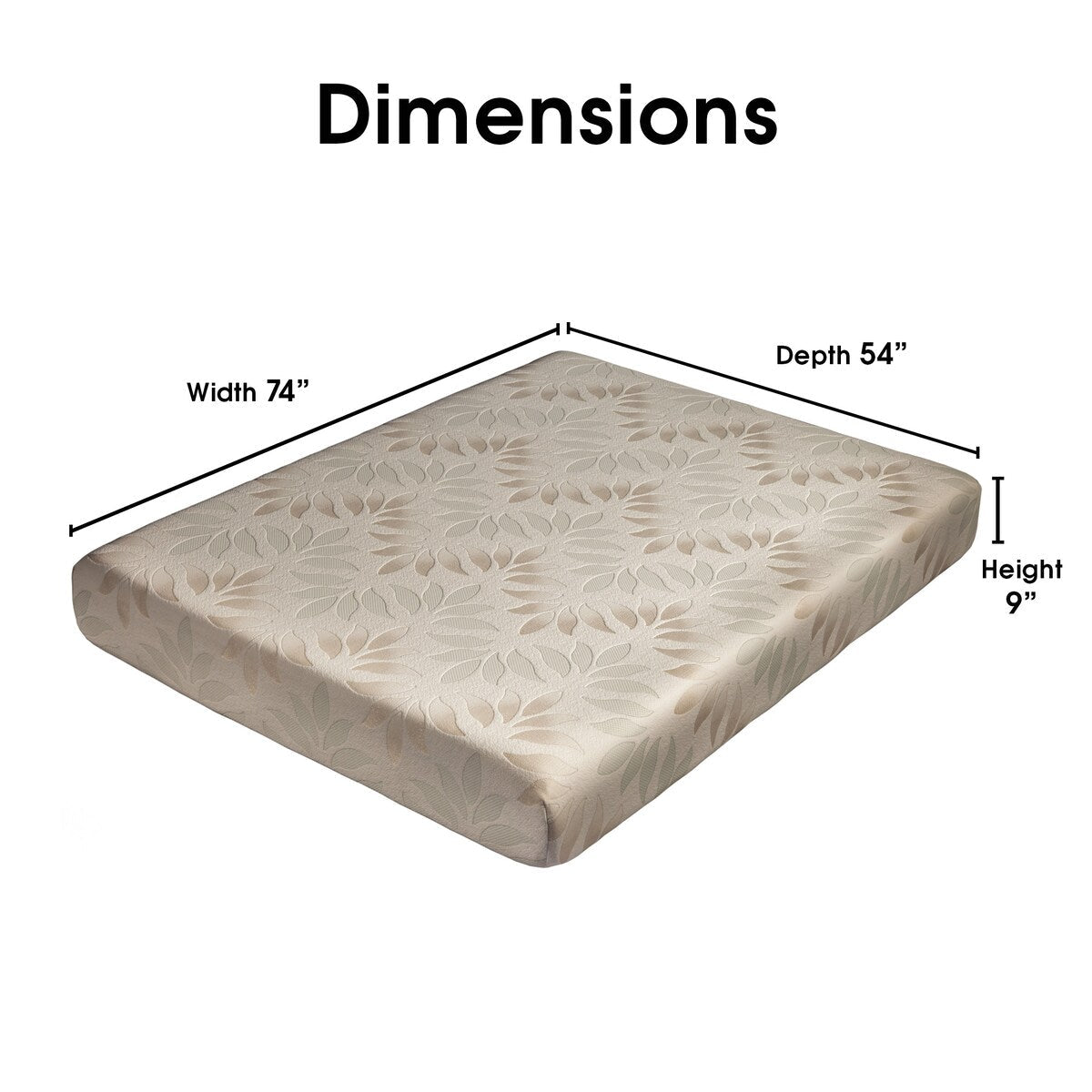 Materasso in memory foam Dream Pro Recharge Lunair da 9 pollici, formato standard